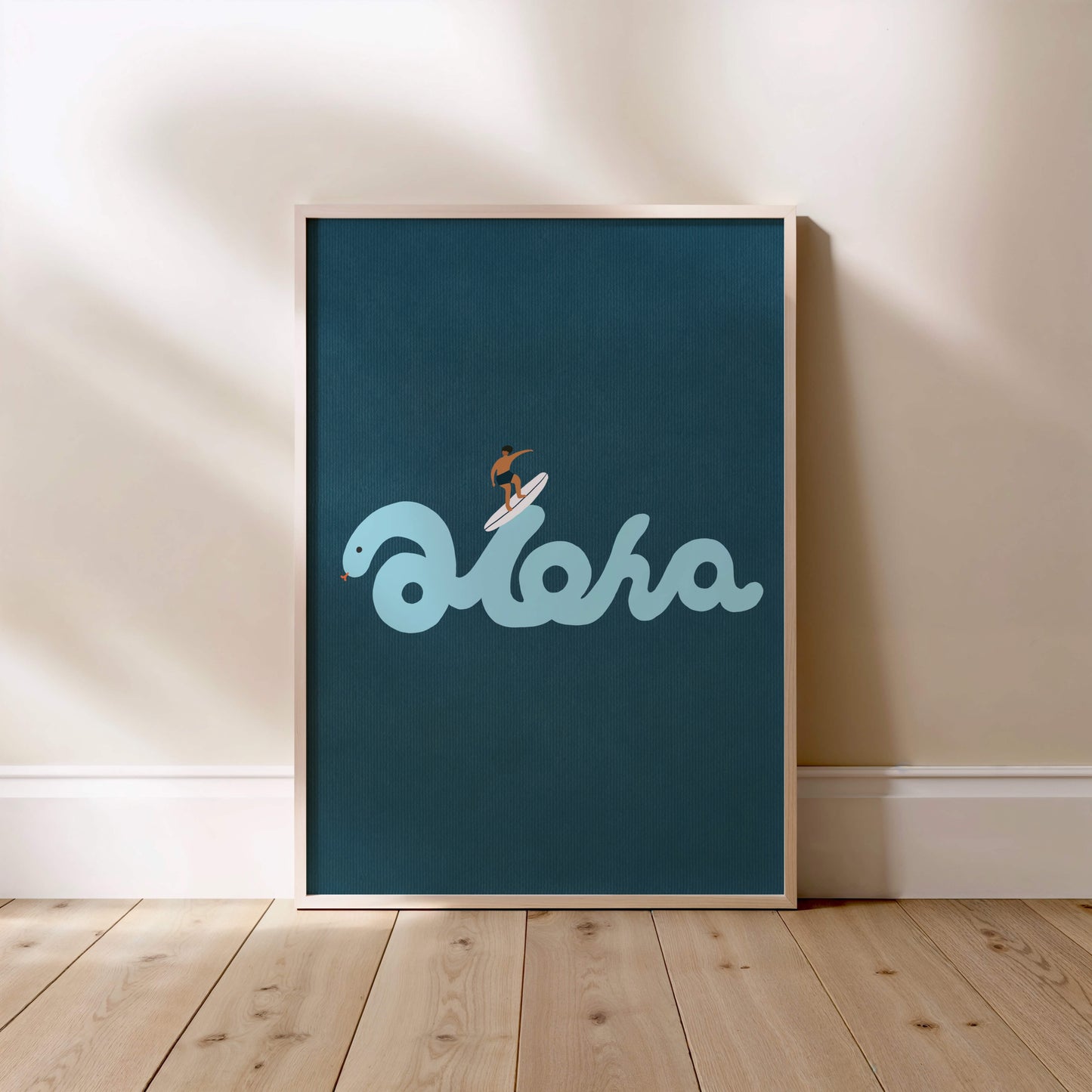 “Riding the Aloha: His Rhythm” Fridge Magnet – Hawaii-Inspired Art by Angela Wan