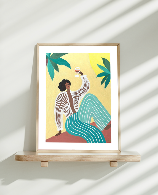 "Cheers to Chill " Matted Print