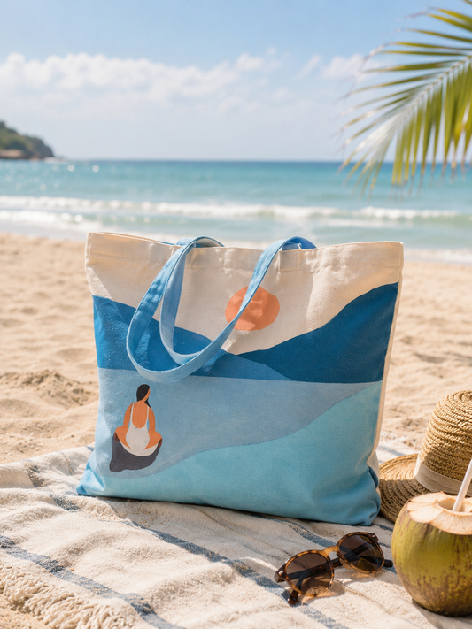 Serene Blue Tote Bag – Inspired by Hawaii 🌊