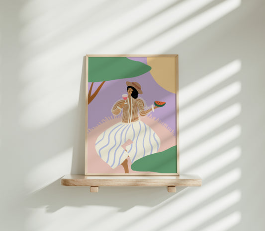 "Under the Sweet Shade" Matted Print