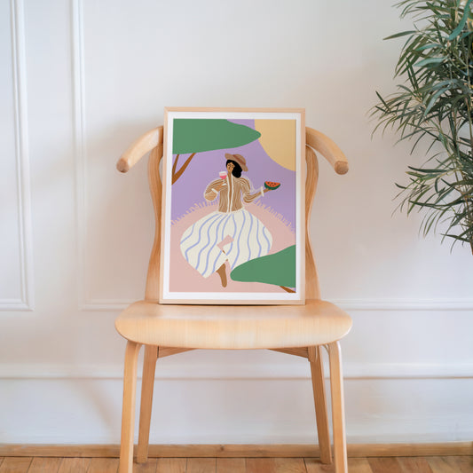 "Under the Sweet Shade" Matted Print