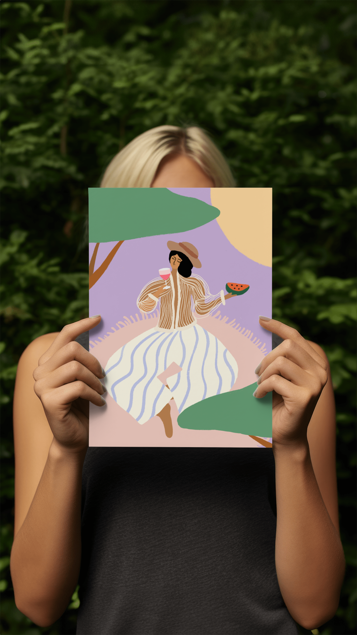 "Under the Sweet Shade" Matted Print