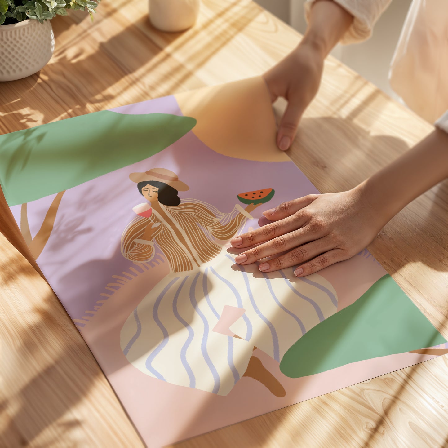 "Under the Sweet Shade" Matted Print