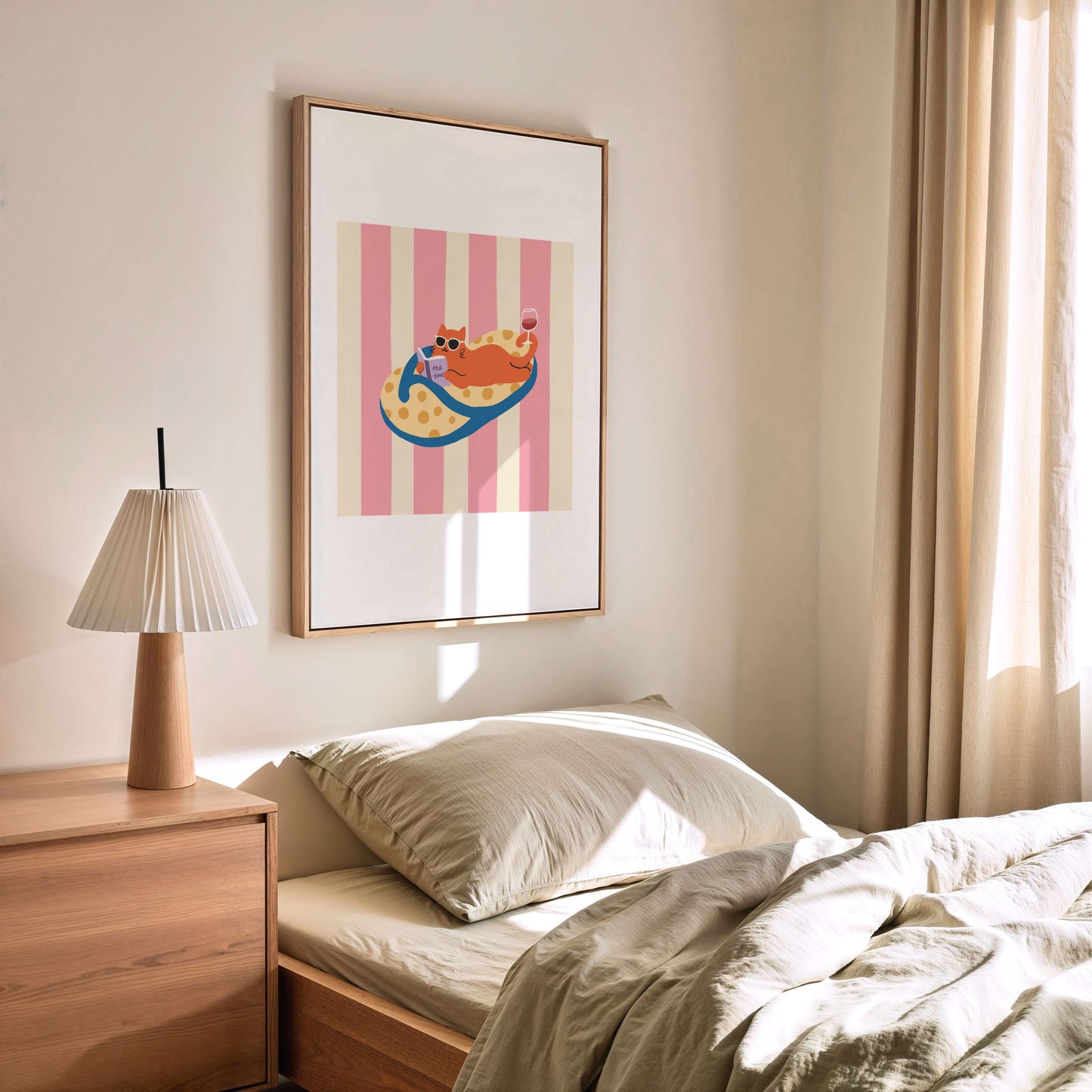 "Me Time – Slipper Life Series" Matted Print with Island Vibes