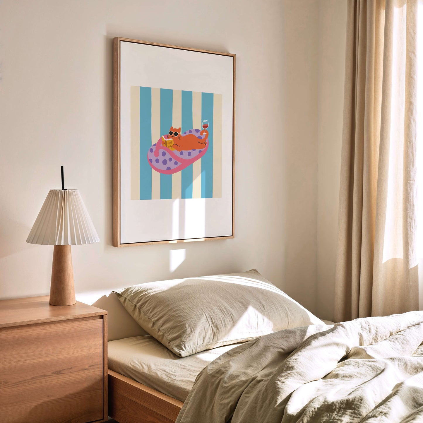 "Off Duty – Slipper Life Series" Matted Print with Island Vibes