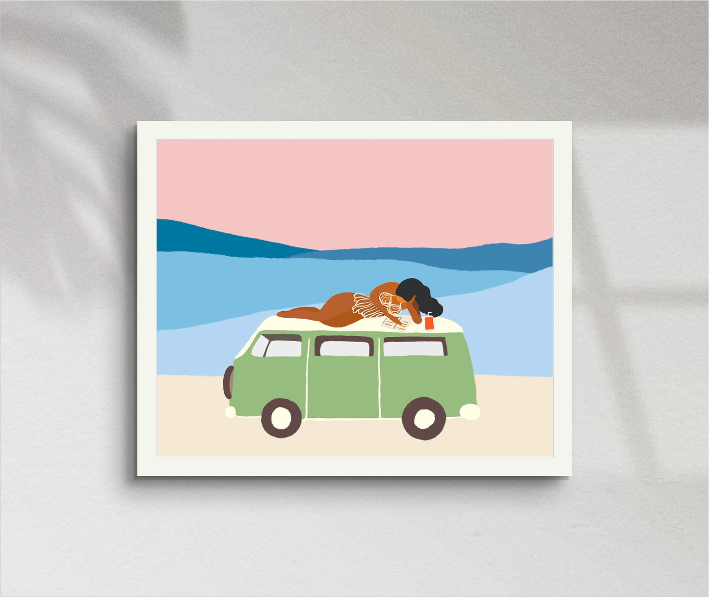 "Pages and Waves" Matted Print