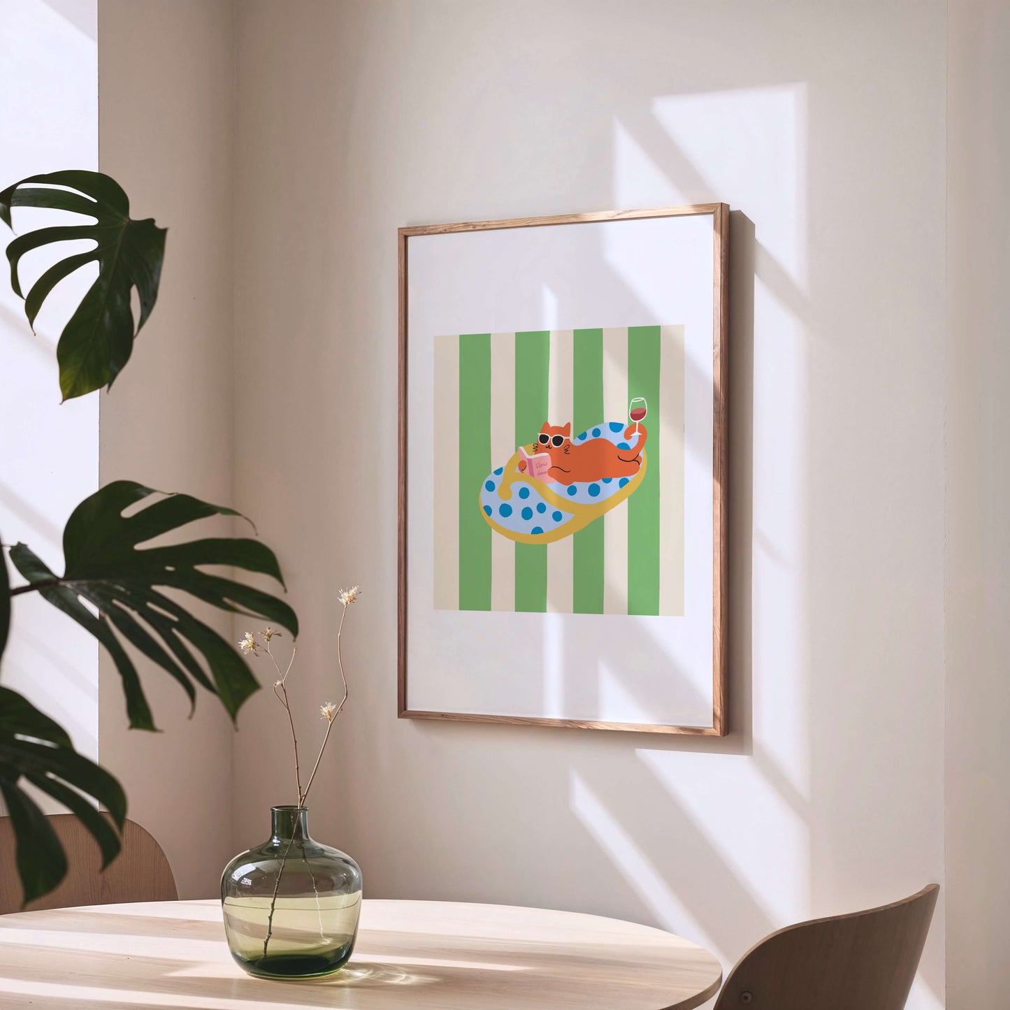 "Slow Down – Slipper Life Series" Matted Print with Island Vibes
