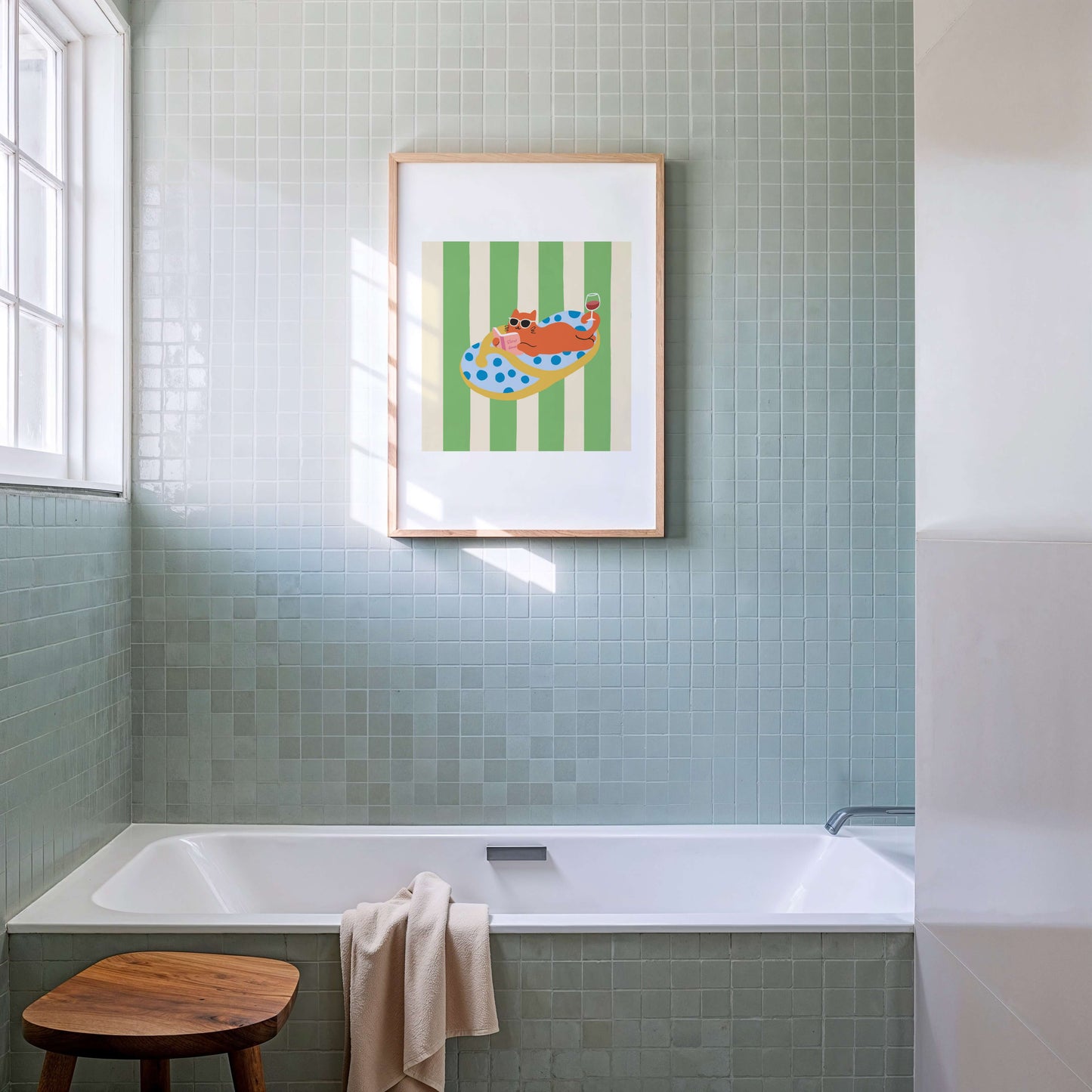 "Slow Down – Slipper Life Series" Matted Print with Island Vibes