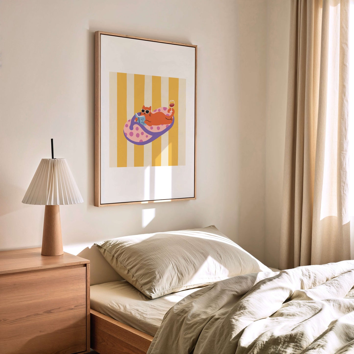 "Take It Easy – Slipper Life Series" Matted Print with Island Vibes