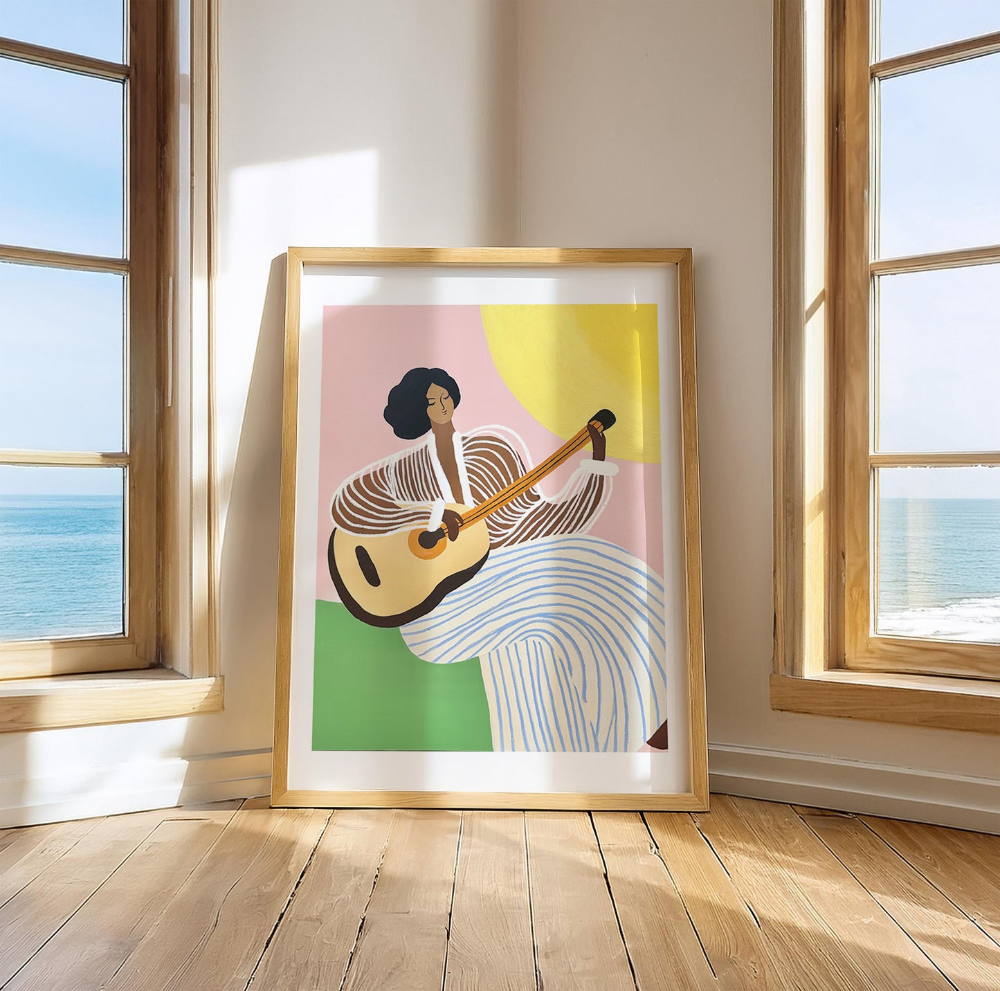 "Ukulele Girl" Matted Print