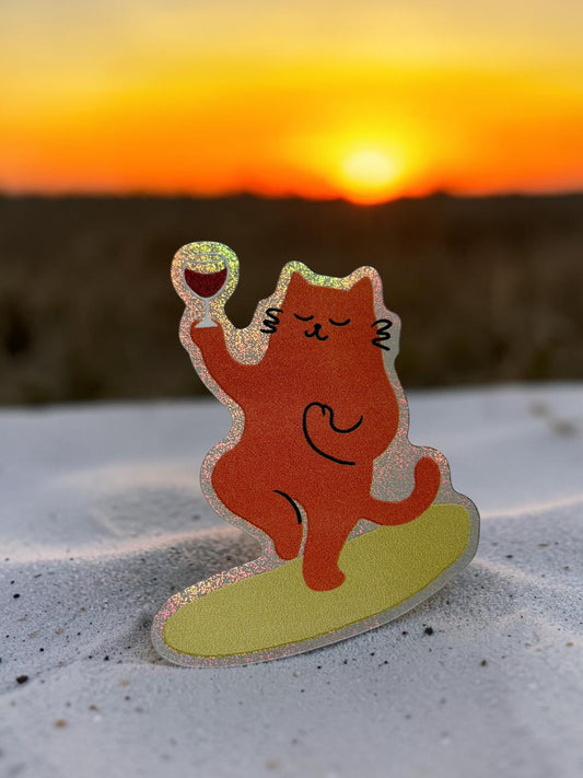Yoga Cat Glitter Sticker – Hawaii Aloha Sticker